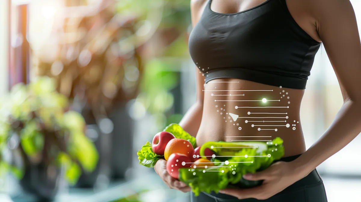 Frau hält eine Schale mit frischem Salat